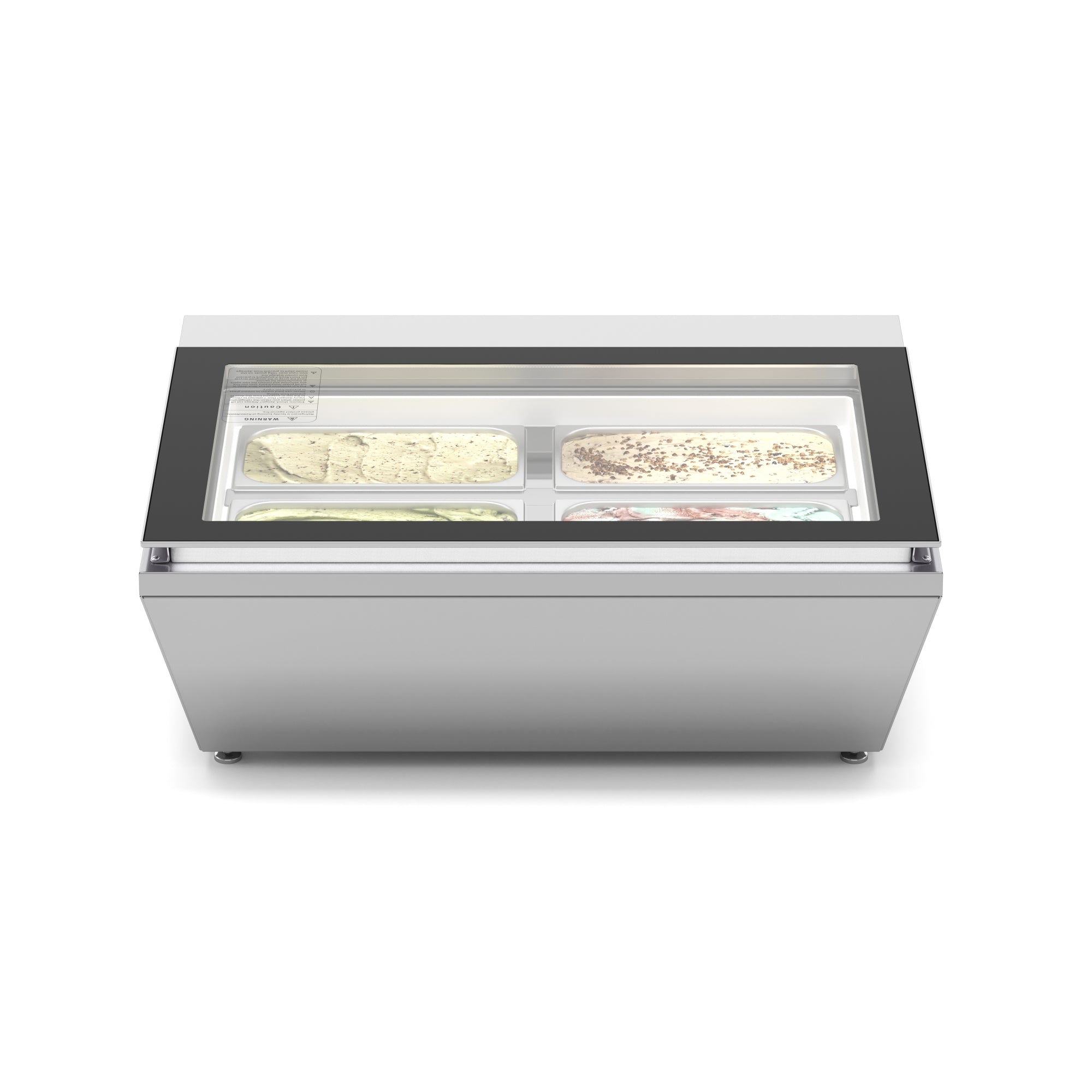 31 in. Countertop Ice Cream Display case with 4 Pans and Glass