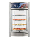 18 in. Commercial Pizza Display Warmer for 12 in. Pies with 4 Rotating Racks in Stainless-Steel (KM-HPD4-12)