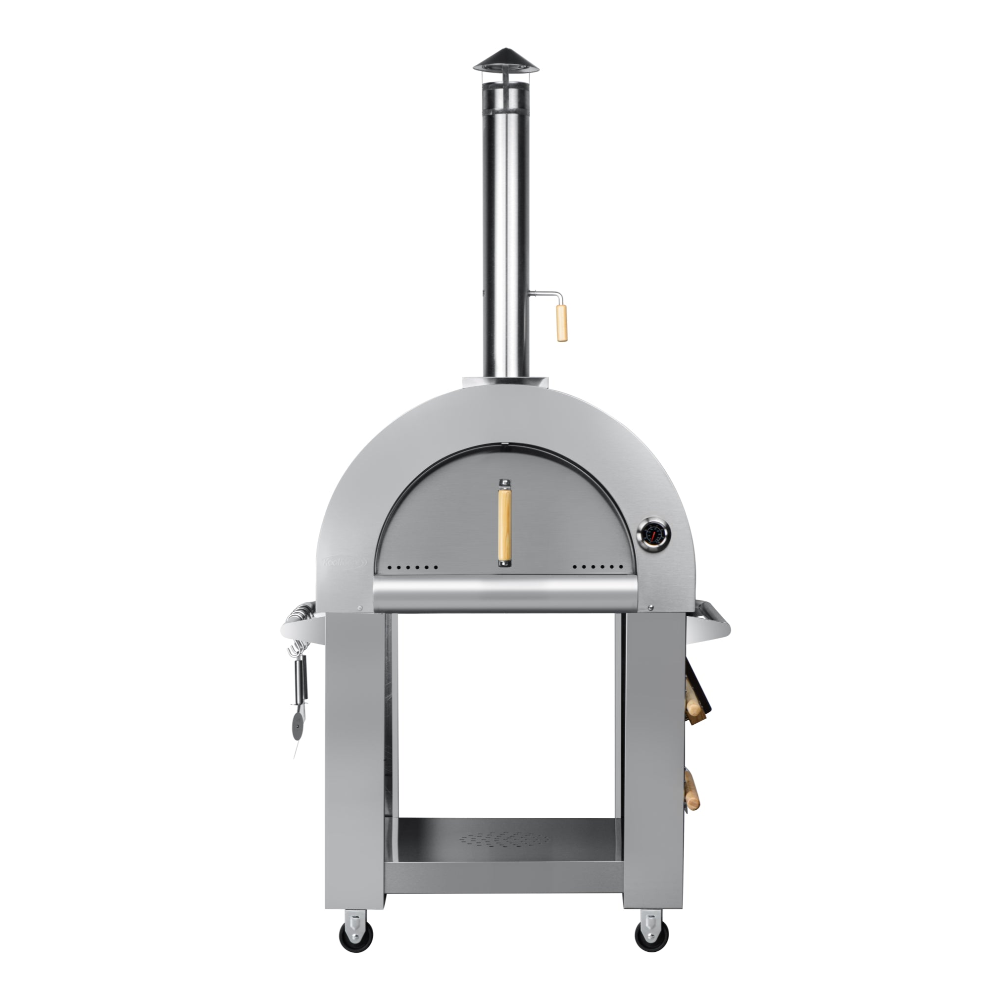 Koolmore 32 in. Wood Fired Outdoor Pizza Oven in Stainless-Steel