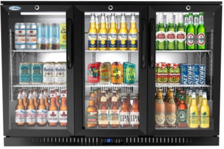 53 3-Door Heating Glass Undercounter Beverage Cooler Drink Center