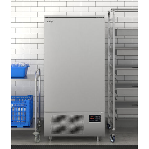 31 in. 10-Pan Commercial Reach-In Blast Chiller 88 lbs Rapid Chill / 77 lbs. Rapid Freeze with ETL for Safety and Sanitation in Stainless-Steel (KM-CBLC-10)