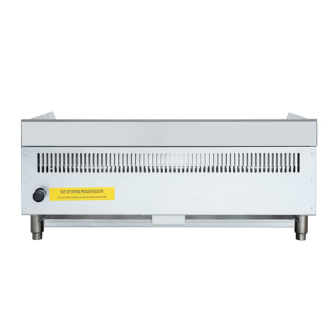 36 in. Commercial 3-Burner Natural Gas Charbroiler with 90,000 BTU in Stainless-Steel (KM-GCB3-36M)