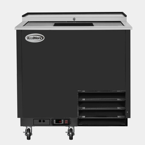 36 in. Commercial Glass Froster in Black Steel, ETL Listed, 9 cu. ft. (KM-GF36-BK)