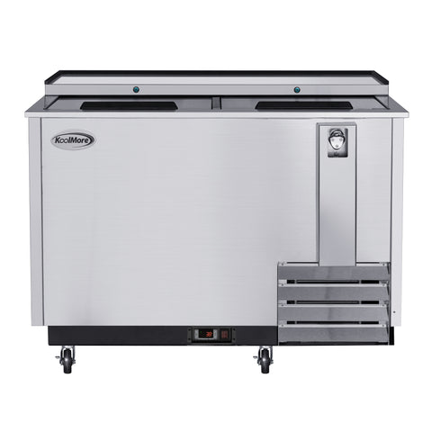 50 in. Commercial Bottle Cooler in Stainless-Steel with Built-In Opener, ETL Listed, 14 cu. ft. (KM-BOC50-SS)