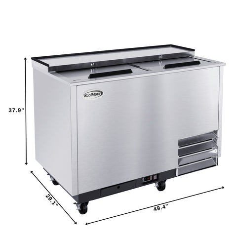 50 in. Commercial Glass Froster in Stainless Steel, ETL Listed, 14 cu. ft. (KM-GF50-SS)