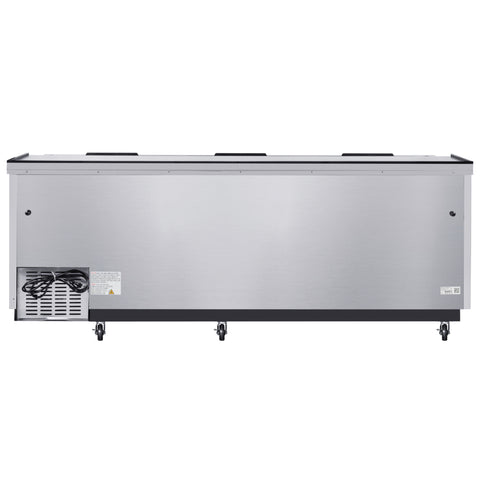 95 in. Commercial Bottle Cooler in Stainless-Steel with Built-In Opener, ETL Listed, 30 cu. ft. (KM-BOC95-SS)