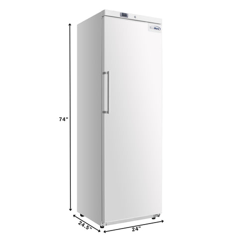 23 in. Commercial Auto-Defrost Reach-In Freezer ,12 cu. ft. in White (KM-RIF-1D12C-WH)