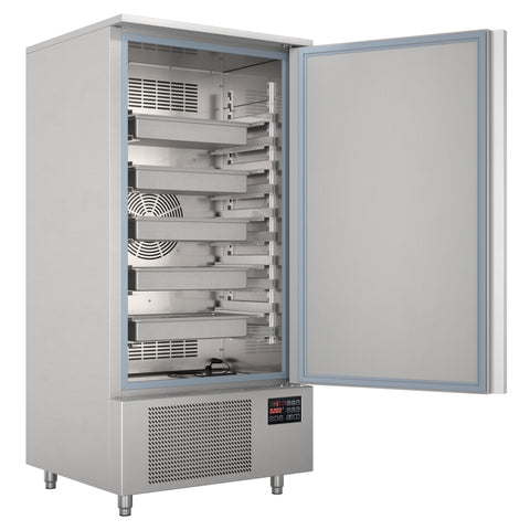 31 in. 10-Pan Commercial Reach-In Blast Chiller 88 lbs Rapid Chill / 77 lbs. Rapid Freeze with ETL for Safety and Sanitation in Stainless-Steel (KM-CBLC-10)