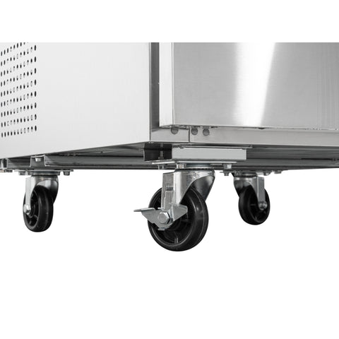 27 in. One-Door Commercial Undercounter Freezer in Stainless Steel with Casters, ETL Listed (KM-UCF-1DSS)