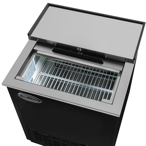 25 in. Commercial Glass Froster in Black Steel, ETL Listed, 5 cu. ft. (KM-GF25-BK)