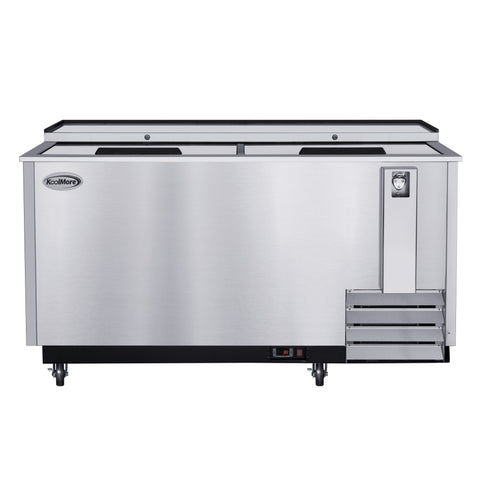65 in. Commercial Bottle Cooler in Stainless-Steel with Built-In Opener, ETL Listed, 19 cu. ft. (KM-BOC65-SS)