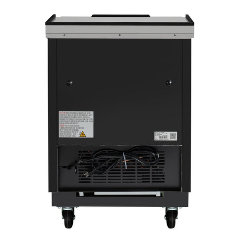 25 in. Commercial Glass Froster in Black Steel, ETL Listed, 5 cu. ft. (KM-GF25-BK)