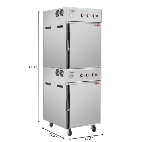 8-Pan Full-Size Commercial Cook And Hold Oven 3,000W/240V in Stainless-Steel (KM-CCAH3-2D)