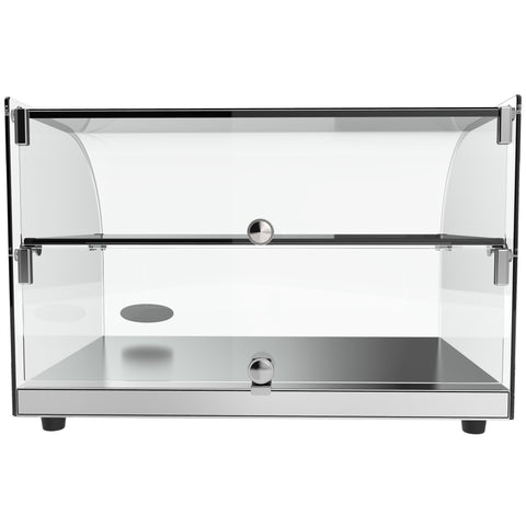 22 in. Commercial Countertop Bakery Display Case with Front Curved Glass and Rear Door, 1.5 cu. ft.