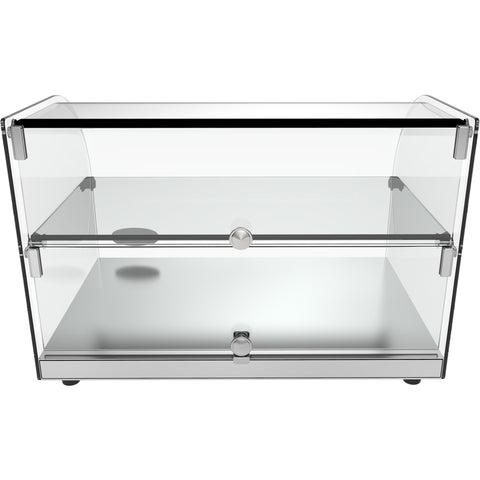 22 in. Commercial Countertop Bakery Display Case with Front Curved Glass and Rear Door, 1.5 cu. ft.