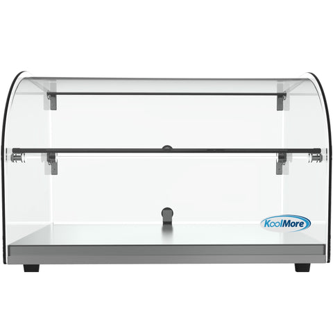 22 in. Commercial Countertop Bakery Display Case with Front Curved Glass and Rear Door, 1.5 cu. ft.
