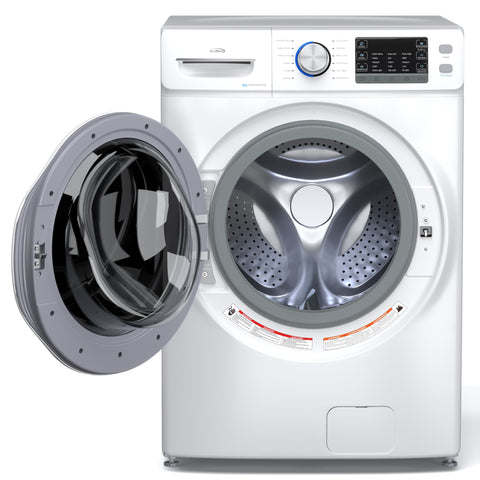 4.5 cu. ft. Large Capacity Stackable Front Load Washing Machine in White.