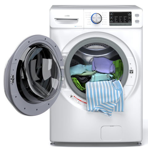 4.5 cu. ft. Large Capacity Stackable Front Load Washing Machine in White.