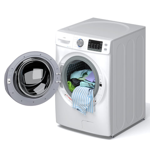 4.5 cu. ft. Large Capacity Stackable Front Load Washing Machine in White.