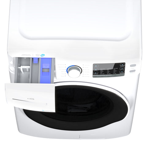 4.5 cu. ft. Large Capacity Stackable Front Load Washing Machine in White.