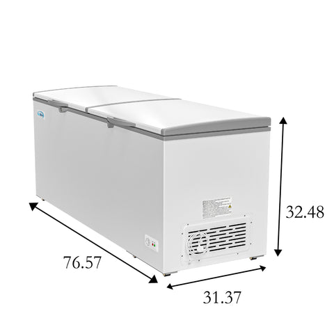 77 in. Commercial Chest Freezer 24 cu ft. SCF-24C.