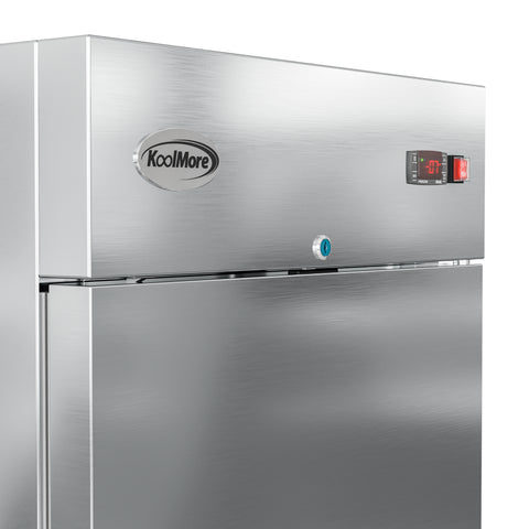 29 in. Commercial Stainless Steel Solid Half Door Reach-In Freezer 23 cu. ft.