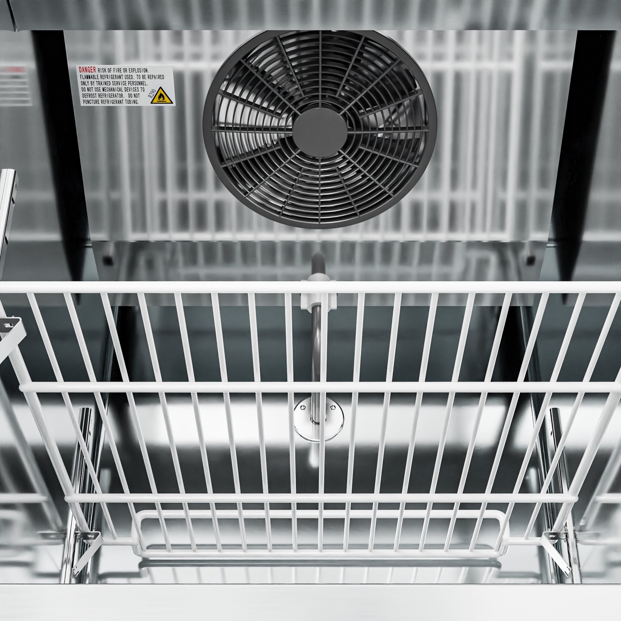 29 in. Commercial Stainless Steel Solid Half Door Reach-In Freezer