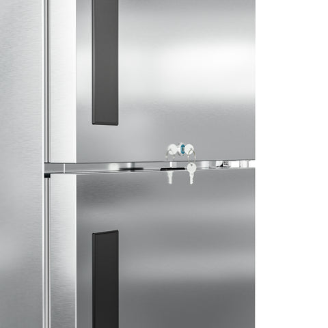 29 in. Commercial Stainless Steel Solid Half Door Reach-In Freezer 23 cu. ft.