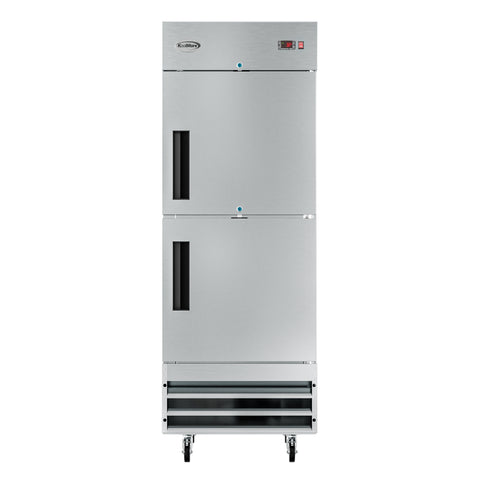 29 in. Commercial Stainless Steel Solid Half Door Reach-In