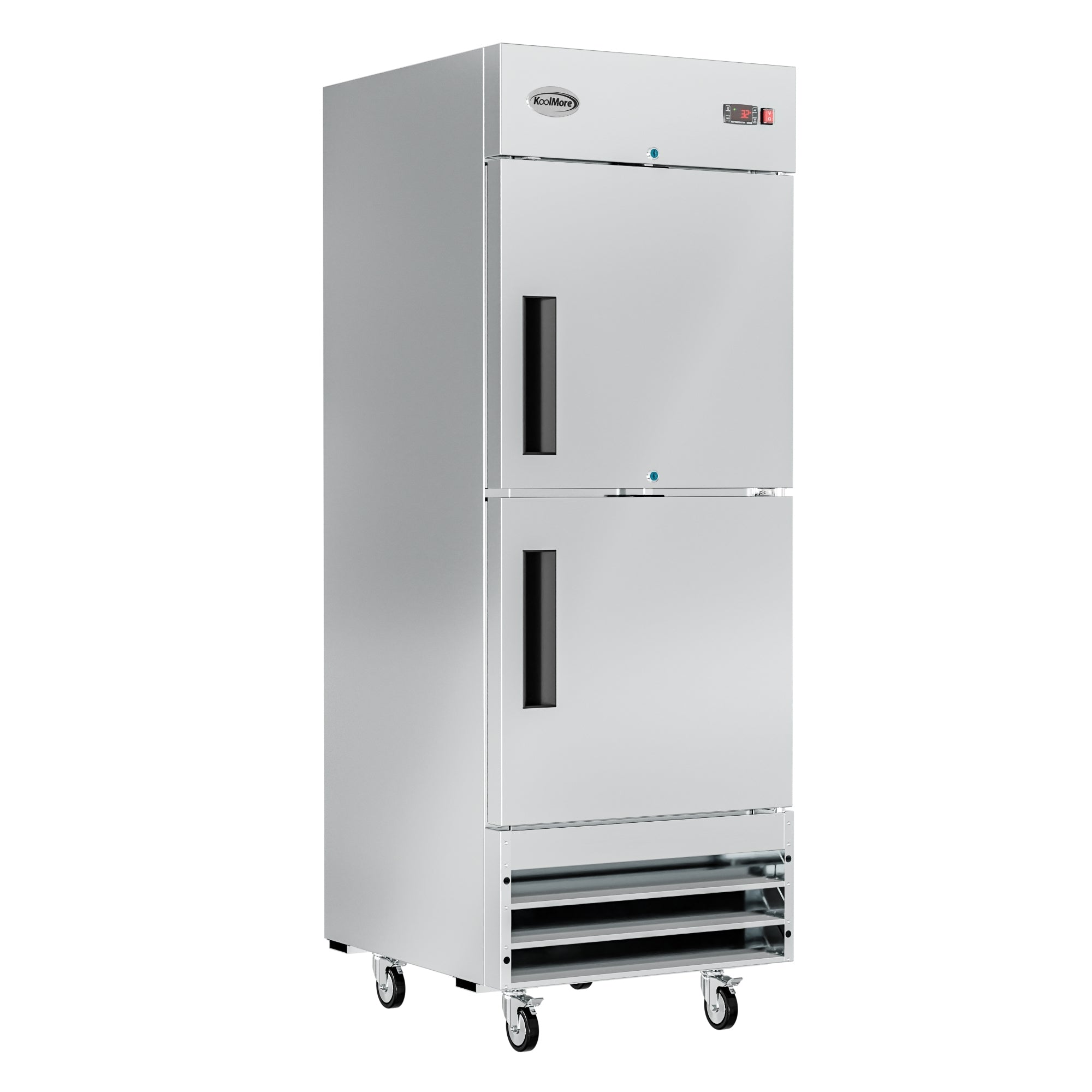 29 in. Commercial Stainless Steel Solid Half Door Reach-In