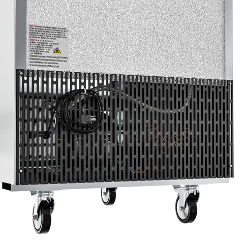 29 in. Commercial Stainless Steel Solid Half Door Reach-In Refrigerator, 23 cu. ft.
