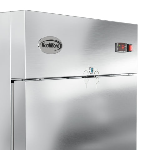 29 in. Commercial Stainless Steel Solid Half Door Reach-In Refrigerator, 23 cu. ft.