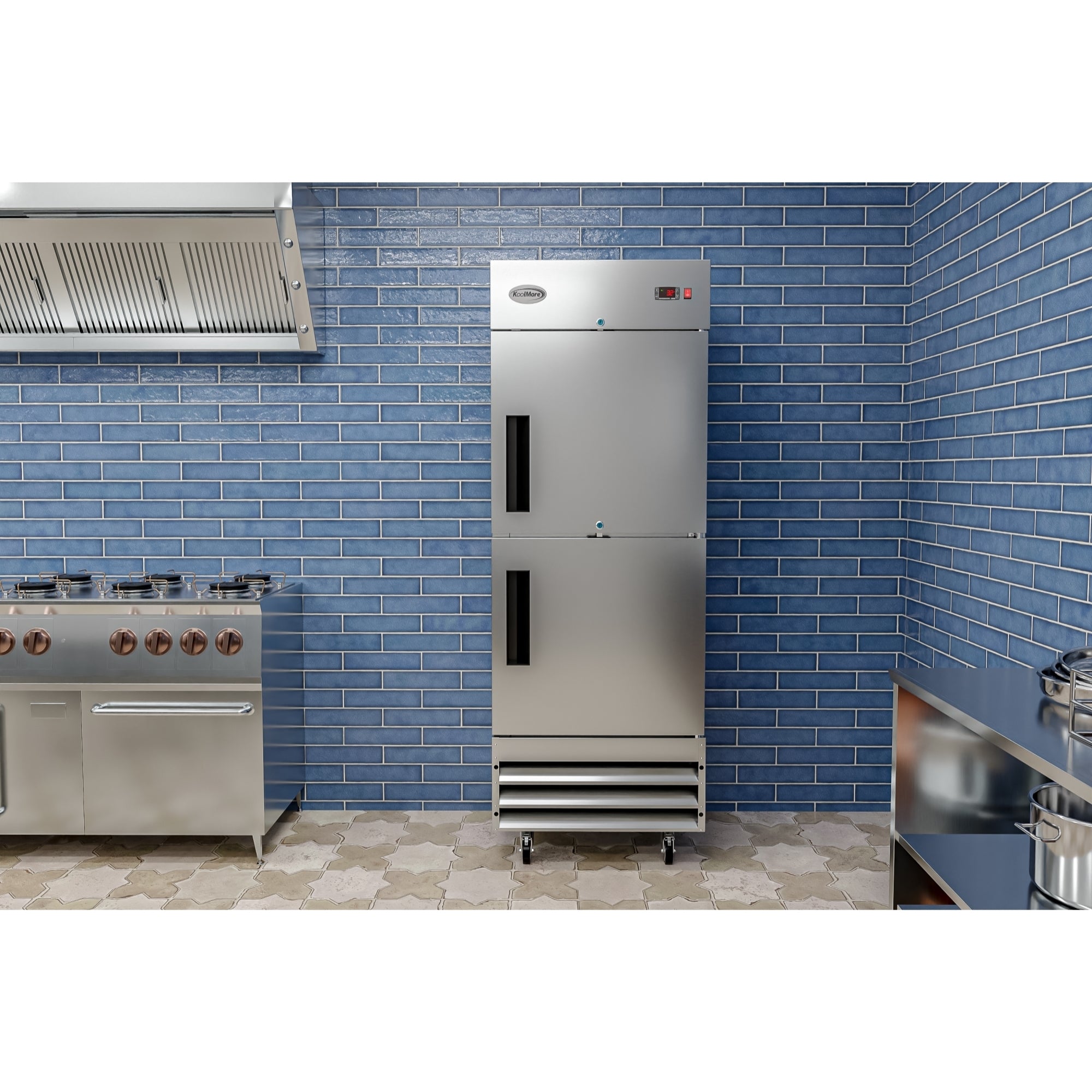 29 in. Commercial Stainless Steel Solid Half Door Reach-In