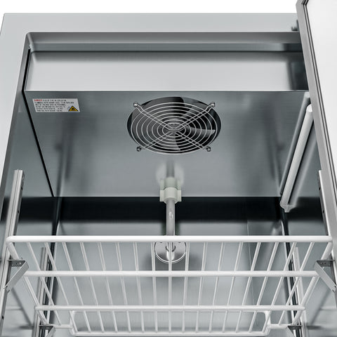 25 in. Commercial Stainless Steel 1-Door Reach-In Freezer, 12 cu. ft.