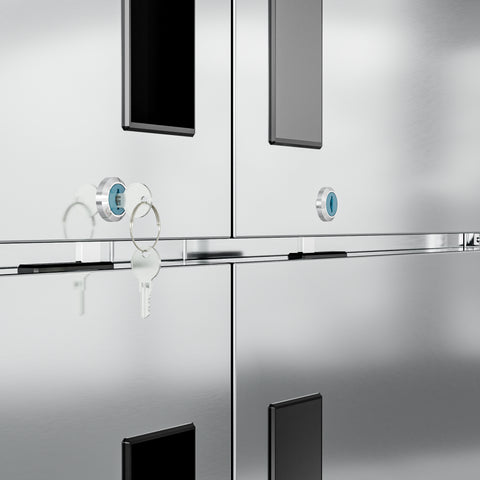 54 in. Commercial Stainless Steel Solid Half Door Reach-In Freezer, 47 cu. ft.