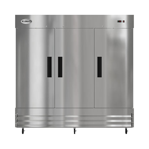 80 in. Three Door Commercial Reach In Refrigerator 72 cu. ft.