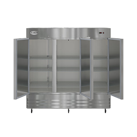 80 in. Three Door Commercial Reach In Refrigerator 72 cu. ft.