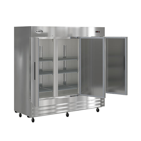80 in. Three Door Commercial Reach In Refrigerator 72 cu. ft.
