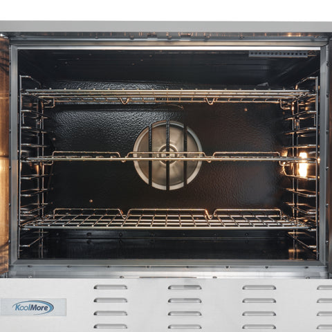 38 in. Full Size Single Deck Commercial LP Convection Oven 54,000 BTU With Casters