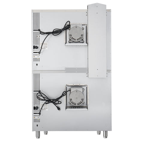 38 in. Full Size Double Commercial Natural Gas Convection Oven 108,000 BTU Total with Stacking Kit
