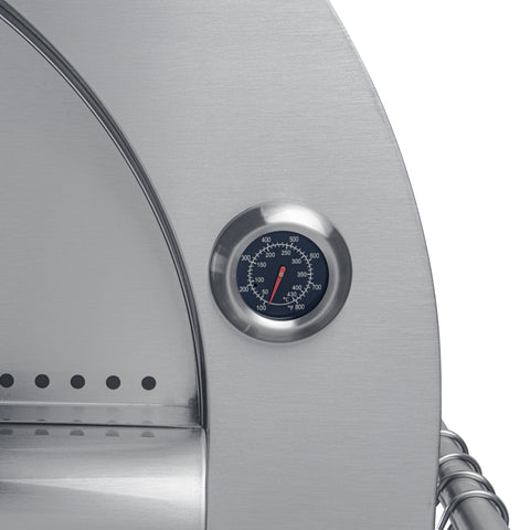 32 in. Outdoor Propane and Wood Fired Pizza Oven in Stainless-Steel (KM-OKS-DFPO)