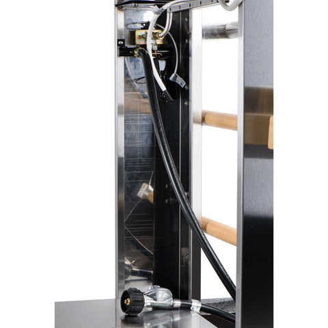 32 in. Outdoor Propane and Wood Fired Pizza Oven in Stainless-Steel (KM-OKS-DFPO)