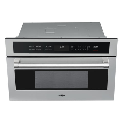 30 in. Built-In Microwave with Convection Oven and Air Fryer, 1.6 cu. ft. Capacity in Stainless-Steel (KM-CWO30-SS)