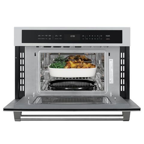 30 in. Built-In Microwave with Convection Oven and Air Fryer, 1.6 cu. ft. Capacity in Stainless-Steel (KM-CWO30-SS)