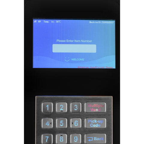 Refrigerated Snack and Drink Vending Machine with 36 Slots Featuring a Credit Card Reader and Coin/Bill Acceptor in Black (KM-VMR-30-BCR)
