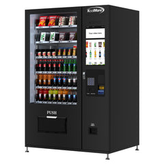 Refrigerated Snack and Drink Vending Machine with 60 Slots and 22 Inch Touch Screen in Black