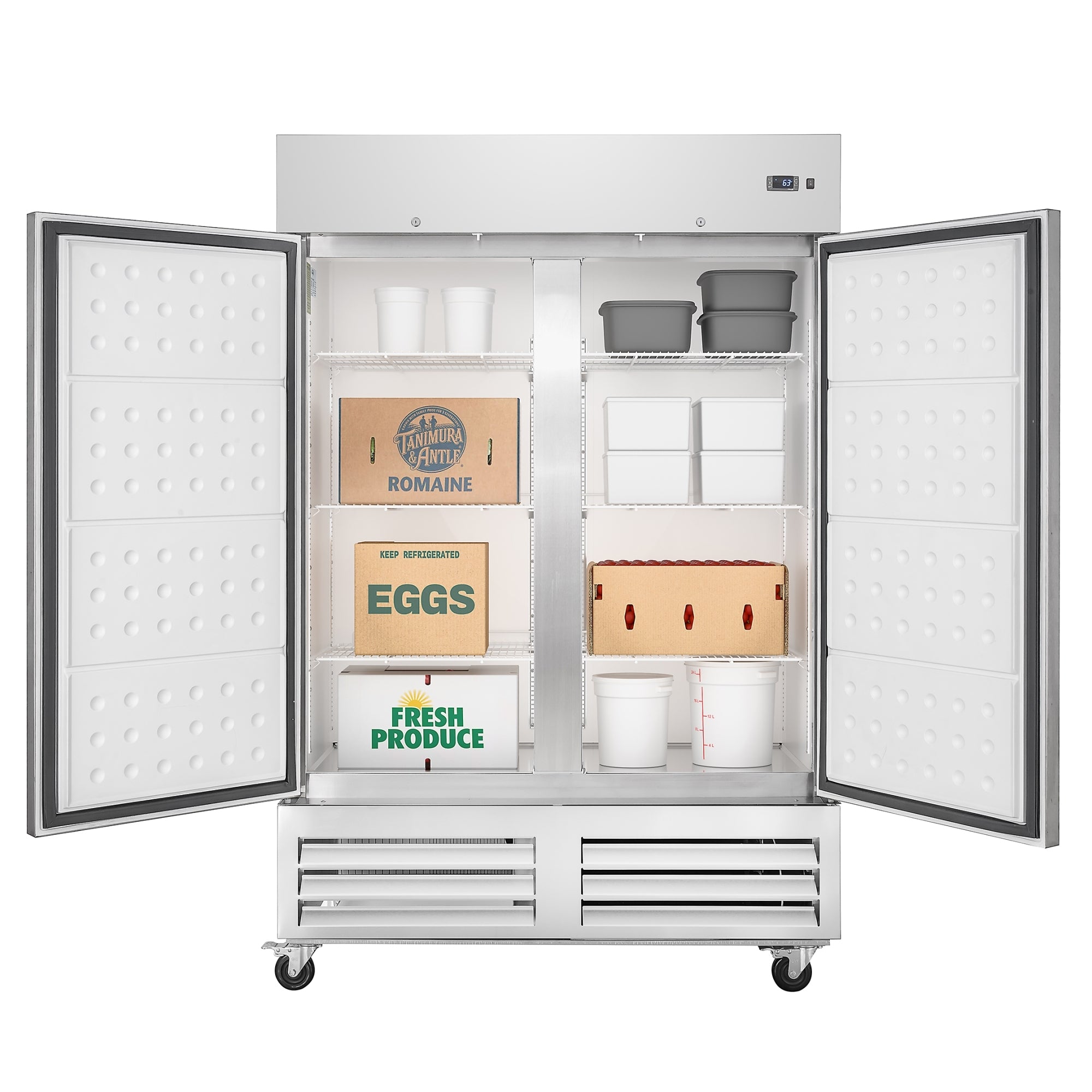 54 in. Commercial Two-Door Convertible Reach-In Refrigerator