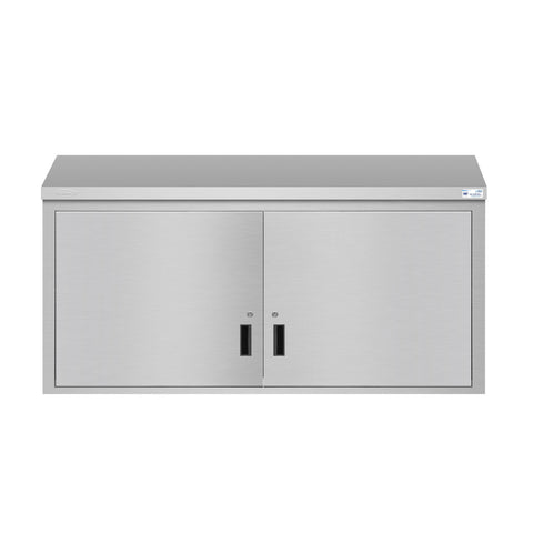 60 in. Kitchen Wall Cabinet with Hinged Doors and 2 shelves in Stainless-Steel (KM-WMC-1560-S)