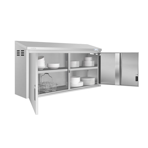 60 in. Kitchen Wall Cabinet with Hinged Doors and 2 shelves in Stainless-Steel (KM-WMC-1560-S)