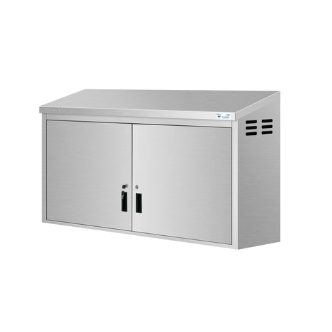 60 in. Kitchen Wall Cabinet with Hinged Doors and 2 shelves in Stainless-Steel (KM-WMC-1560-S)